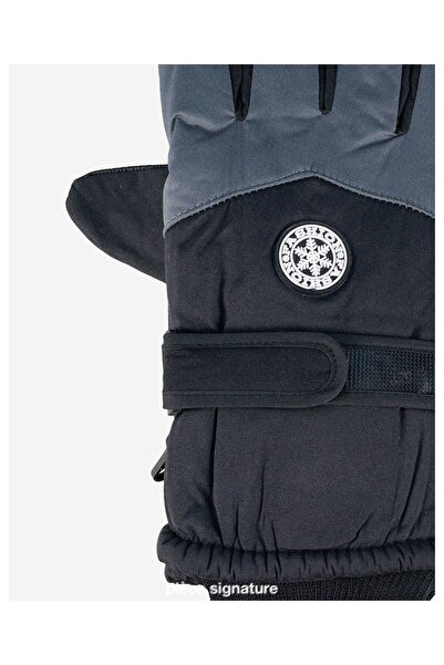 PIECE SIGNATURE Men's Inflatable Parachute Fabric Gloves with Fur Inside