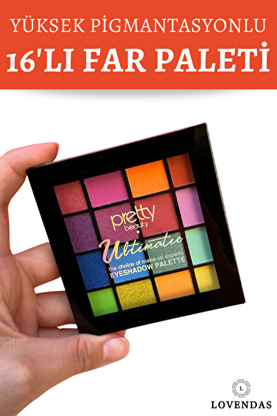 Lovendas Ultimate 16'lı Yüksek Pigmentli Far Paleti Canlı Renkler