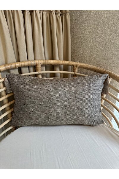 Decamor home Husă pentru pernă cu detaliu auriu cu ciucuri 1 buc