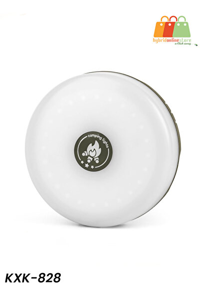 Generic مصباح تخييم متعدد الوظائف KXX-828، مقاوم للماء، مغناطيسي، بنك طاقة قابل لإعادة الشحن، 8 أوضاع