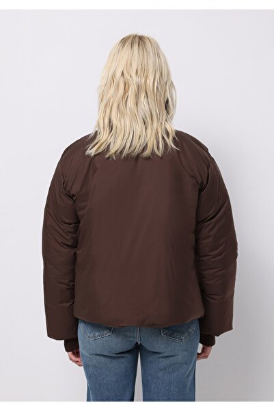 Colin's Дамско кафяво палто с цип и подплата, с редовна кройка