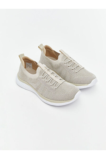 LC Waikiki Lcw Steps Women's Sneakers with Mesh Detail in Beige