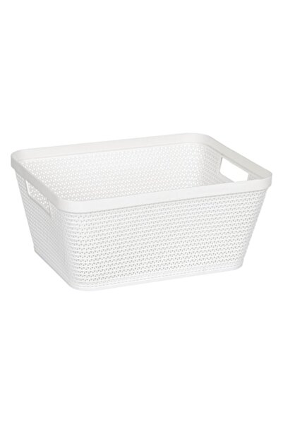 SHOPIENS Coș de depozitare Shopiens® din plastic ecru perlat cu design perfor...