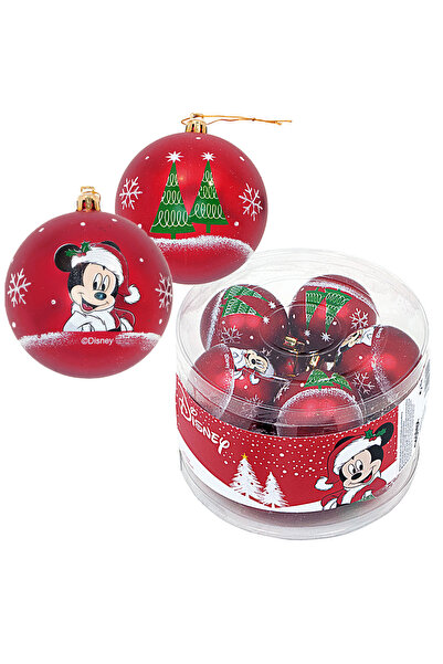 Mickey Mouse Set of 10 red Christmas 6cm balls