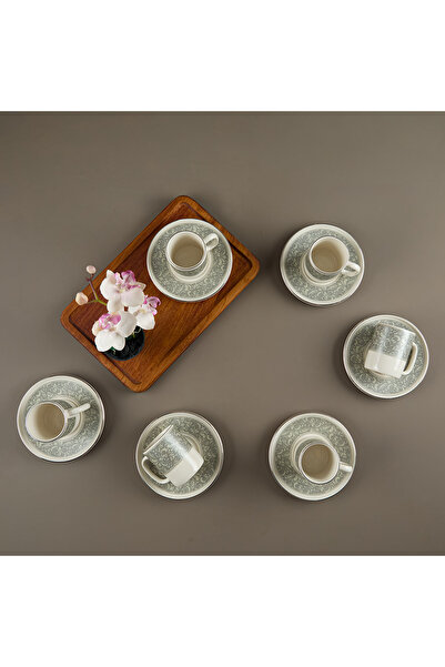 Aryıldız Adagio 12 Piece Turkish Coffee Cup Set for 6 People 90 ml