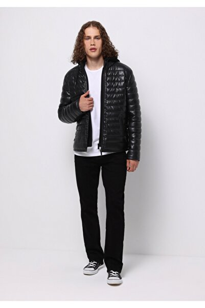 Colin's Slim Fit Erkek Siyah Mont Pu