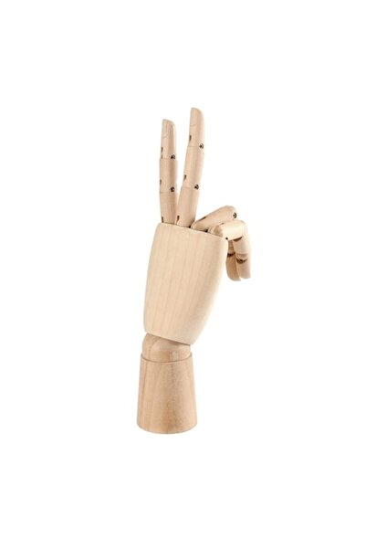 SHOPIENS Wooden Hand Mannequin, 25 cm, with Mobile Joints and Realistic Details