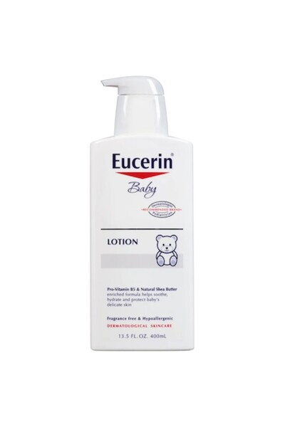 Eucerin Baby Body Lotion, Eucerin, Hypoallergenic, Fragrance-Free and Dye-Free, Hydrating Effect with B5, 40