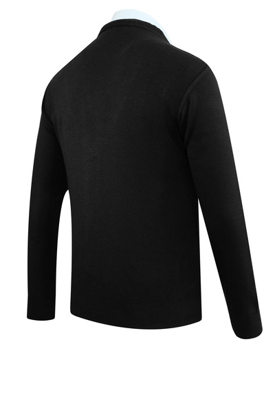 Çizgi Triko Men's Plus Size Buttoned Cardigan with Pockets Solid Color Steel Knit Classic Fit - 5200Mb