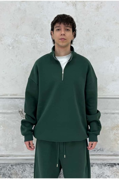 serline Φούτερ Basic Premium Oversize με μισό φερμουάρ