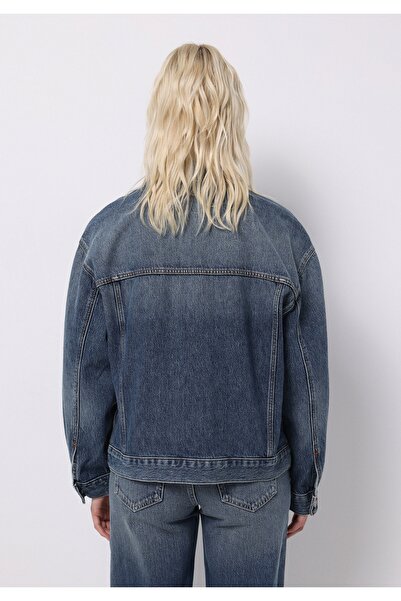 Colin's Oversize Fit Düğmeli Astarsız Kadın Mavi Ceket