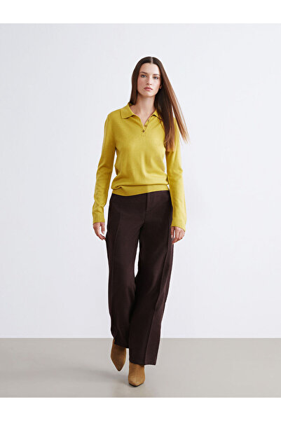 LC Waikiki Lcw Vision Brown Standard Fit Wide Leg Women's Trousers