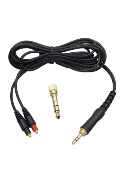PadForce Cablu audio pentru căști Shure SRH1440, SRH1540, SRH1840, MMCX, cu adaptor de 6,35 mm, lungime 2 m