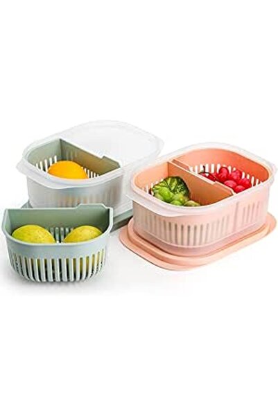 Generic TERRIFI Produce Saver Containers for Fridge, Plastic Fruit Vegetable Storage Containers with Airtigh