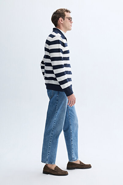 Mudo Color Blocked Polo Neck Knitwear Sweater