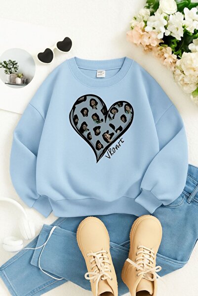 BENROMA 3-NAZNAČNA ČEŠLJANA DEČJA SWEATSHIRT SA LEOPARD SRCE ŠARA, UNISEKS