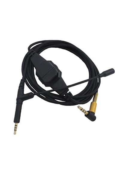 PadForce Cablu audio pentru microfon tip boom pentru Bose QC35, QC35II, N700, mufă jack 3,5 mm - 2,5 mm, 2 m, control volum