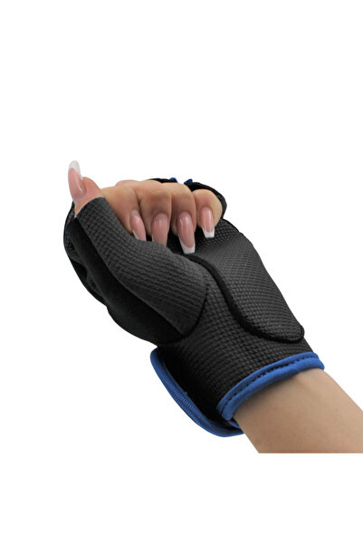 XQ Max mănuși de ciclism, fără degete, culoare albastră, închidere cu velcro, mărime L/XL