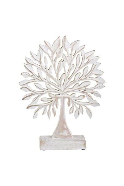 SHOPIENS Decoratiune de Masa Pomul Vietii din Lemn Sculptat 28x22x5cm
