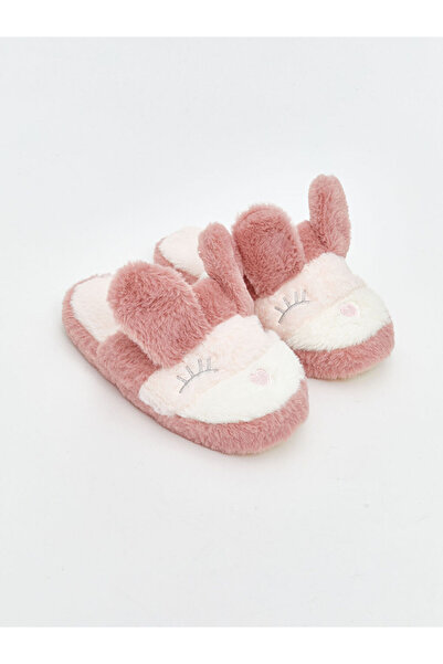 LC Waikiki Rmz Gi̇yi̇m Farki̇yla Girls' House Slippers with Rabbit Figure