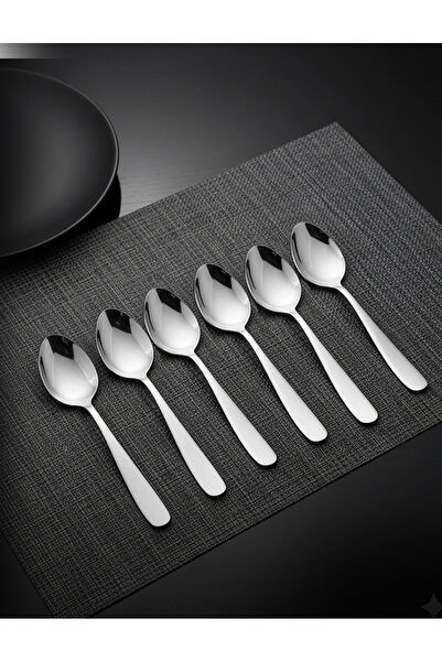 Bisbell 6-Piece Stainless Steel Tea Spoon Set - Classic & Durable Cutlery,BB1196
