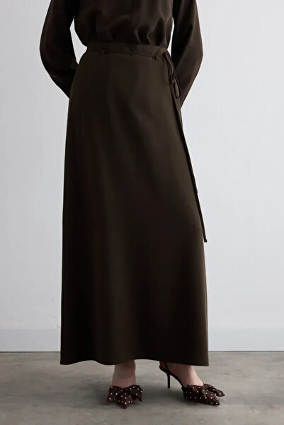 Gusto Lyocell Long Skirt - Brown