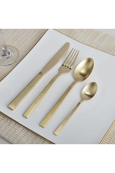 Danube Home Zeenah 24-Pc Stainless Steel Cutlery Set – Stylish Forks, Knives & Spoons, Durable for Home Use