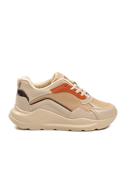 WALKWAY Beige-Orange Flexible Unisex Sports Shoes 051 g