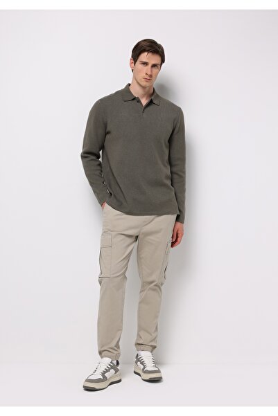 Colin's Regular Fit Polo Yaka Jakarlı Erkek Yeşil Kazak