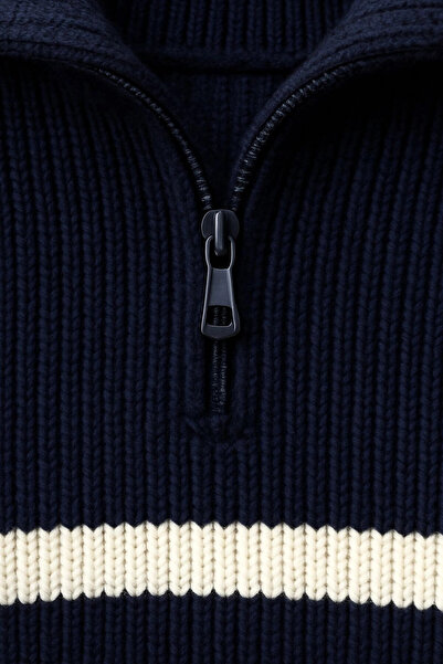 My Hanne Çizgili Triko Kazak 4099