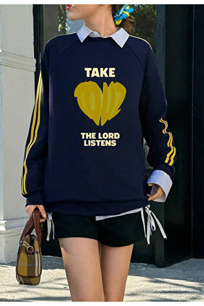 Touz Moda Touz Team Design Унисекс суитшърт с V-образно деколте