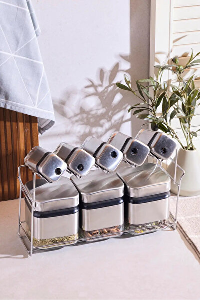 Perotti Cubic 7-Piece Spice Set with Stand