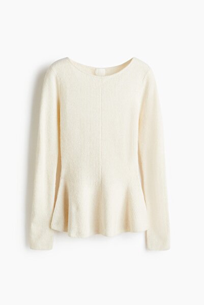 H&M Lastik Örgülü ve Peplumlu Üst