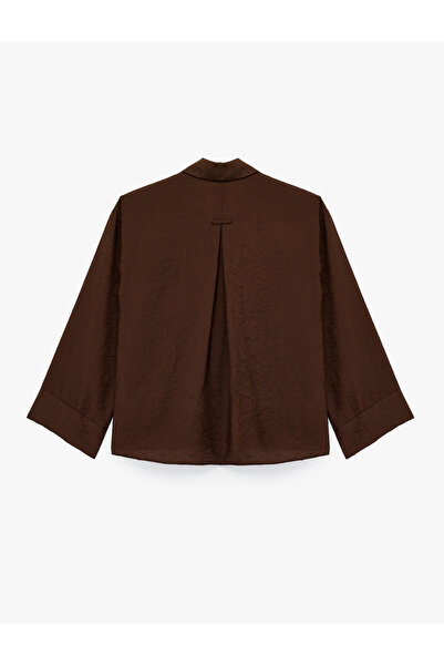 Koton Πουκάμισο με μανίκια 3/4 από ύφασμα Modal Regular Fit