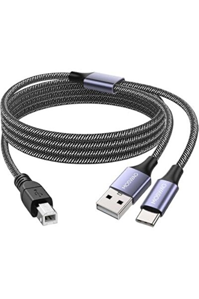 evimdeyokyok Zr361 Ads 501 Type-C 2 in 1 Printer Cable
