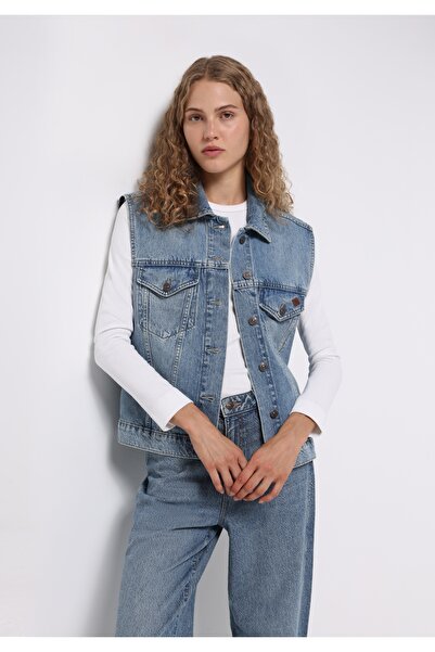 Colin's Oversize Fit Women's Blue Vest