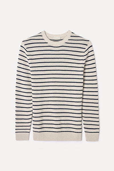 Mudo Striped Crew Neck Knitwear Sweater