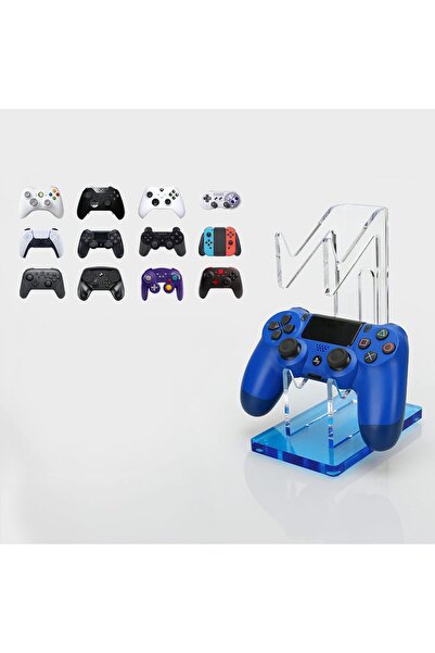 PadForce Suport pentru controler compatibil cu Xbox, PS5, PS4, Switch, căști, organizator de cablu, 2 sloturi - Albastru