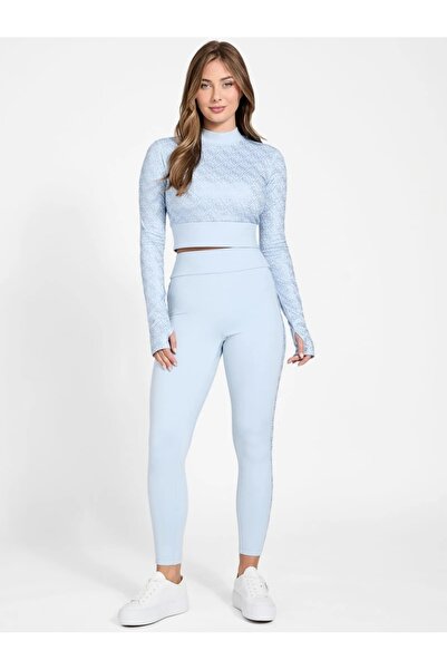 Guess Mock Women's Blue Top W5Bp48K7182-G7N1