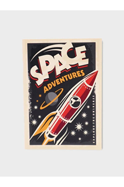 Dörtel Tedarik Space Adventure Unlined Notebook with Lacquer Finish 32 Sheets