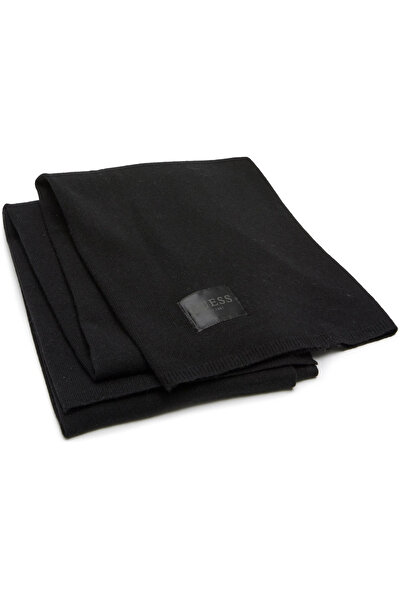 Guess Knitted Women's Black Cashmere Blend Shawl Aw5437Pol03-Bla