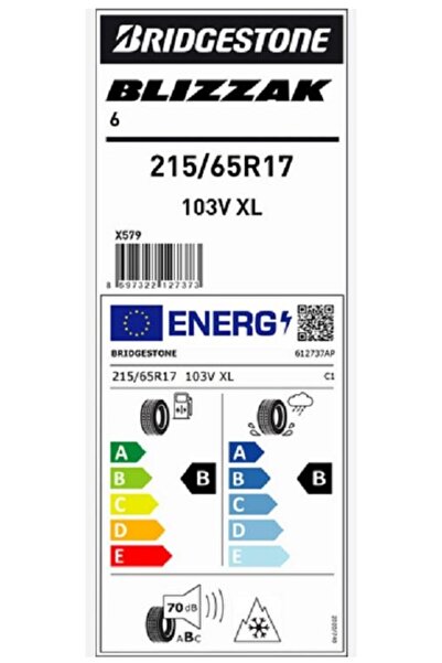 Bridgestone 215/65R17 103V XL BLİZZAK 6