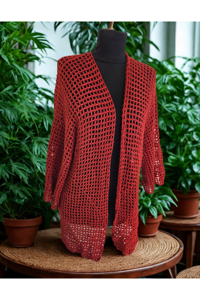 lupi Hand-Knitted Fishnet Cardigan