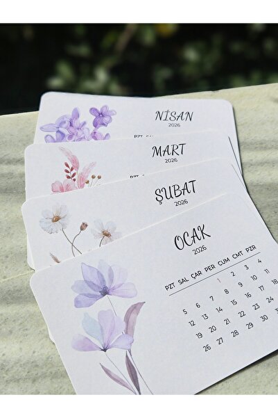 rengorawish Çiçekli Masa Takvimi 2026