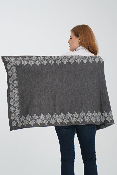 VEGA MODA Sarmaşık Desenli Triko Omuz Şalı – Şık ve Rahat Panço Modeli, Kadın Omuz Şalı, Kışlık Omuz Şalı