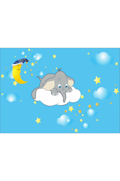 VIODESIGN Fototapet copii Elefantul Cil, autoadeziv, 80x120 cm