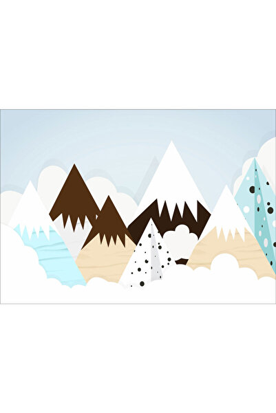 VIODESIGN Fototapet copii Munti Multicolori, autoadeziv, 80x120 cm