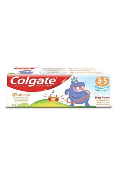 Colgate Kids Orange Flavor Fluoride-Free Toothpaste 3-5 Years 60 ml