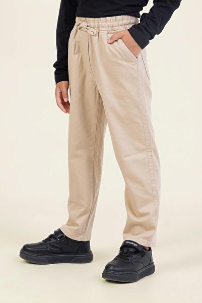 JENA Dmb Unisex Children's Woven Trousers 7-15 Years Beige