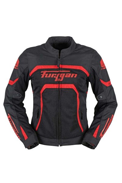 Furygan Mystıc Evo Vented Yazlık Kadın Korumalı Montu Siyah Kırmızı